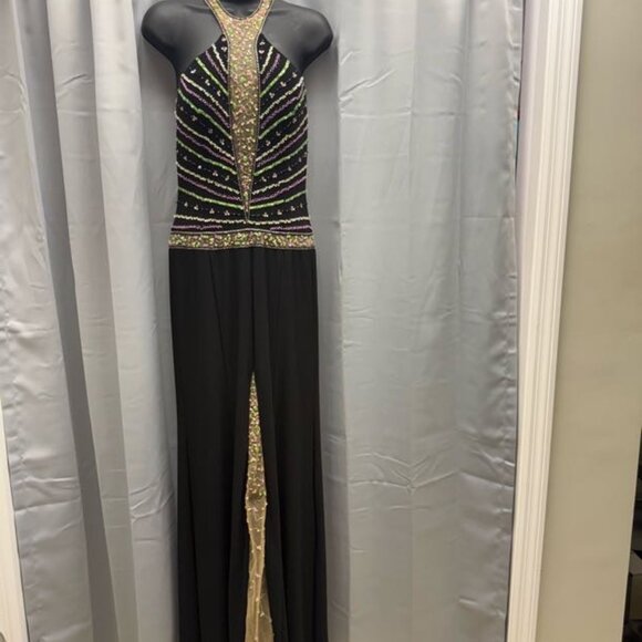 Black Xcite Dress With Sequins - Picture 2 of 13
